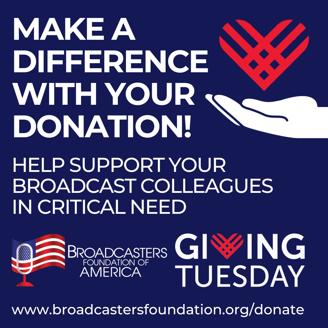 Giving Tuesday is Tomorrow Support the BFOA! Broadcasters